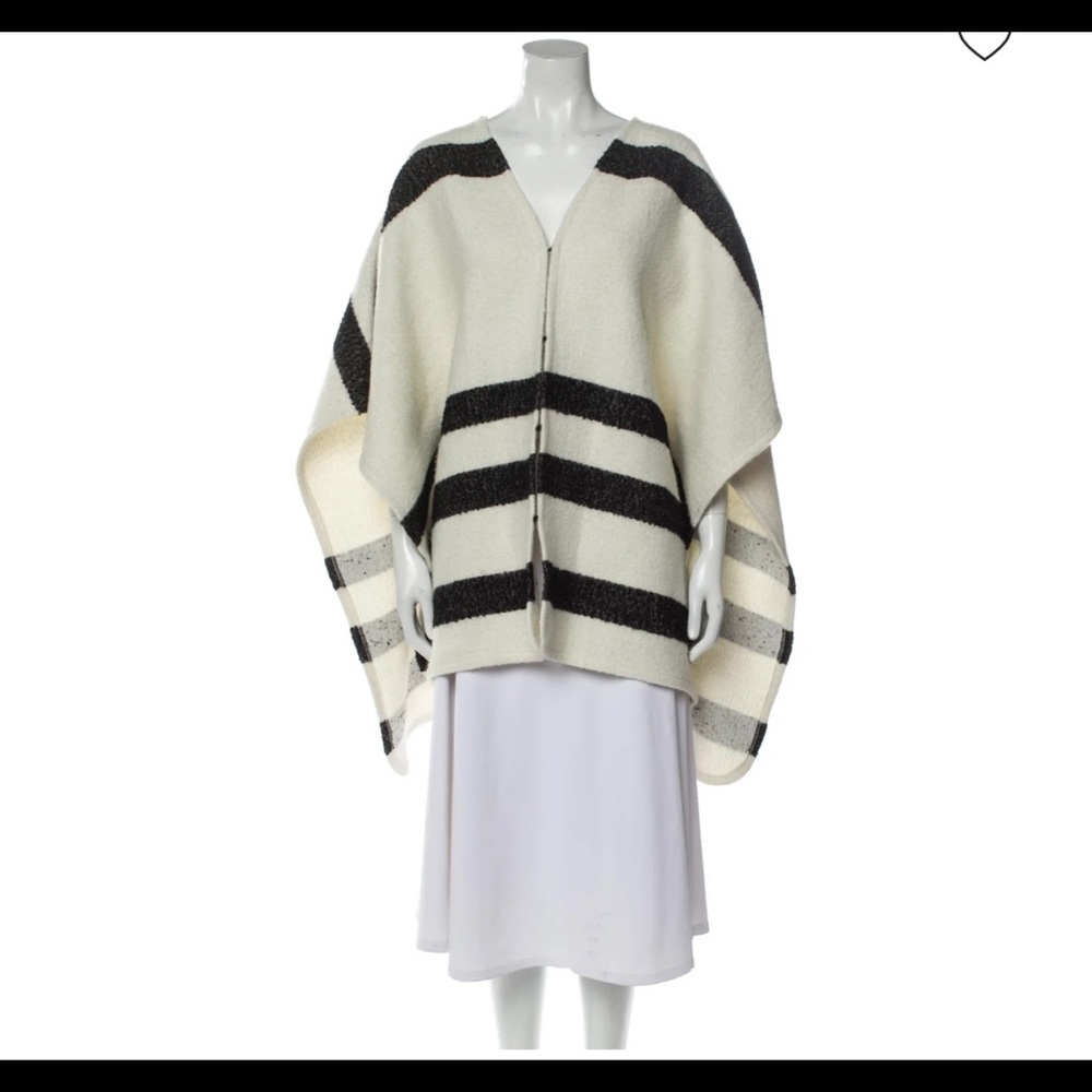 Alice + Olivia striped poncho cape
